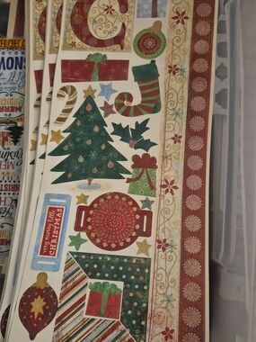 Holiday Sticker Sheet - Green and Red Christmas Icons